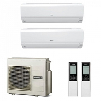 Мульти сплит-система Hitachi RAM-53NP2E / RAK-25RPE - RAK-35RPE на 2 комнаты с установкой